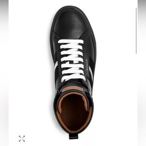 Men's Black and White High-Top Sneakers